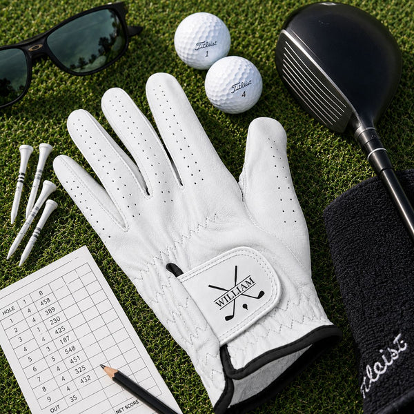 Golf Monogram, Custom Name Gift For Golf Players, Golf Lovers - Personalized Golf Glove | Unique Golfer Gift