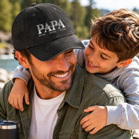Papa Daddy Dad Kids' Names - Personalized Cap