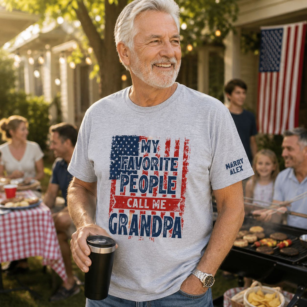 My Favorite People Call Me Grandpa Vintage - Personalized Shirt
