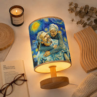 Custom Couple Photo Van Gogh Art - Personalized Fabric Lamp