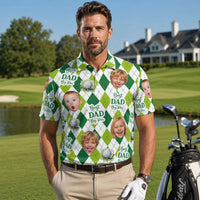 Best Dad By Par Argyle Pattern - Personalized Polo Shirt