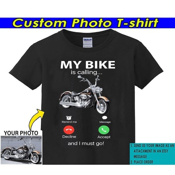 My Motorbike Is Calling Kids T-Shirt – Funny Biker Motorcycle Shirt for Boys & Girls, Motorcycle Lover Tee - PSTG2DTS000022