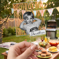 Personalized Birthday Childhood Photo Cake Topper - Custom Photo Cake Decoration
