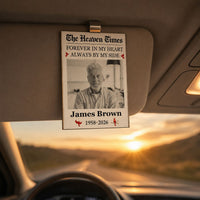 My Guardian Angel Rides Shotgun - The Heaven Times - Personalized Car Visor Clip | Memorial Driving Keepsake Gift For Loved Ones