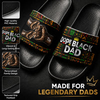 Dope Black Dad, Dope Dad Father's Day Gifts - Fist Bumps - Personalized Sandals | Cool Dad Gift