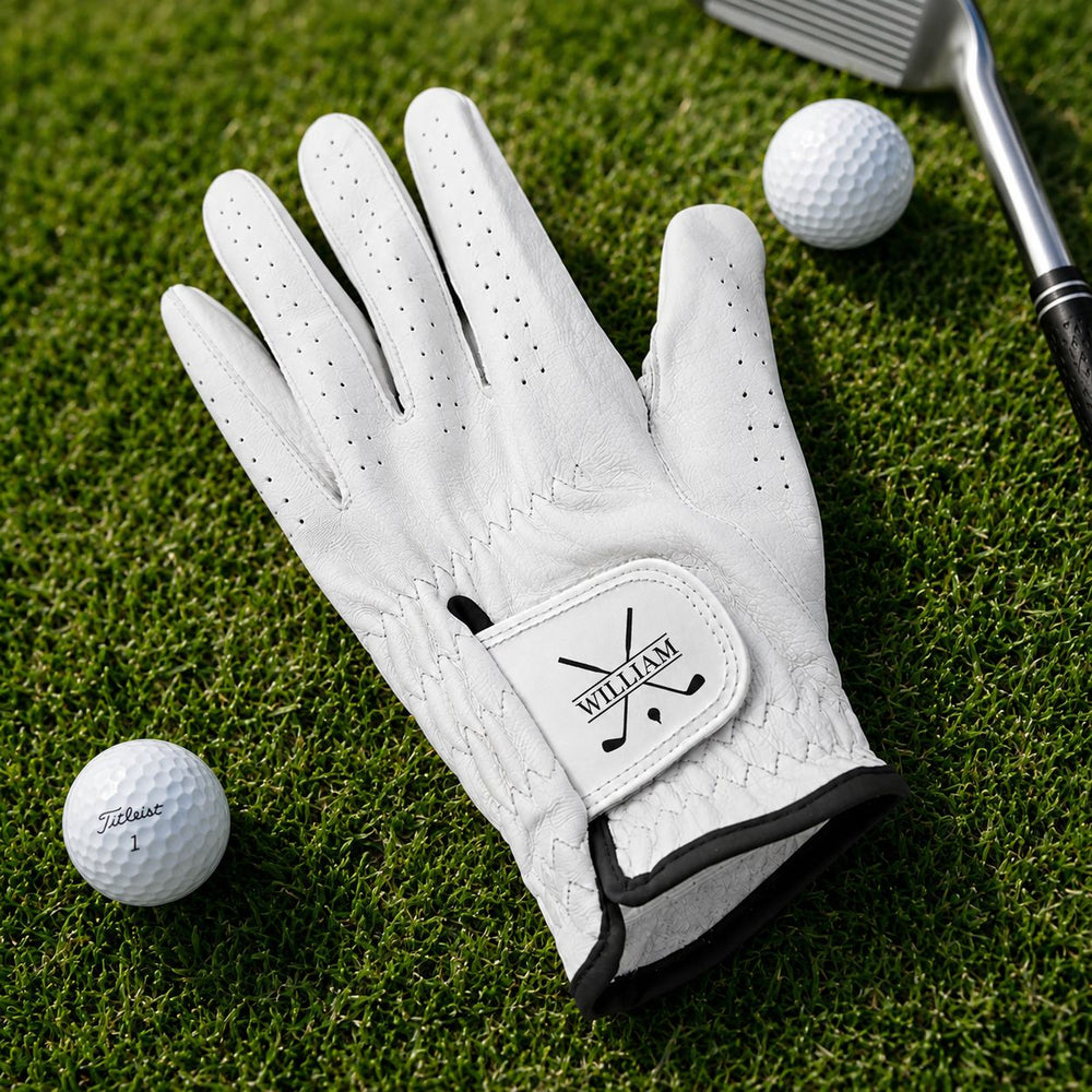 Golf Monogram, Custom Name Gift For Golf Players, Golf Lovers - Personalized Golf Glove | Unique Golfer Gift
