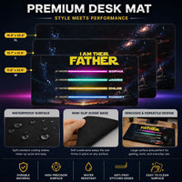 I Am Their Father Kids' Names - Personalized Desk Mat