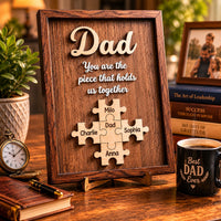Dad You Are The Piece That Holds Us Together Father's Day Gift For Dad - Personalized Wooden Plaque | Meaningful Family Keepsake