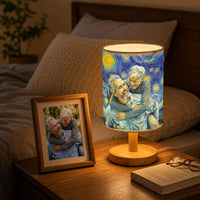 Custom Couple Photo Van Gogh Art - Personalized Fabric Lamp