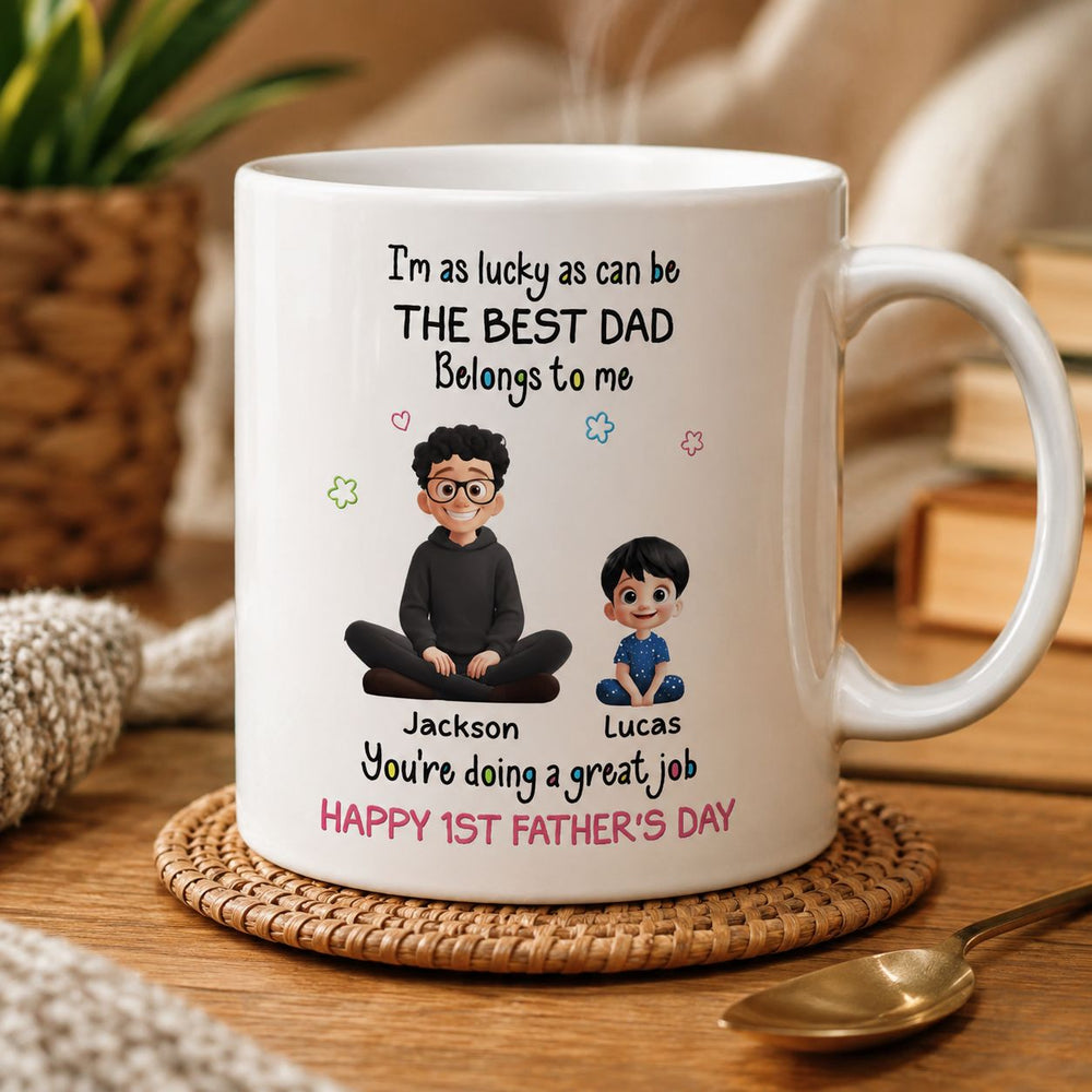 The Best Dad Belongs To Me - Personalized Mug