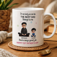 The Best Dad Belongs To Me - Personalized Mug