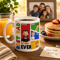 Best Dad Ever Arcade Theme - Personalized Mug | Fun Retro Gamer Gift For Dad