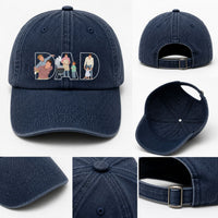 Father's Day Gift Custom Dad Portrait For Father, New Dad - Faceless Art - Personalized Cap | Meaningful Keepsake For First Father’s Day