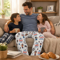 Best Dad Ever USA Flag - Personalized Lounge Pants | Cozy Father’s Day Gift For Dad & Husband