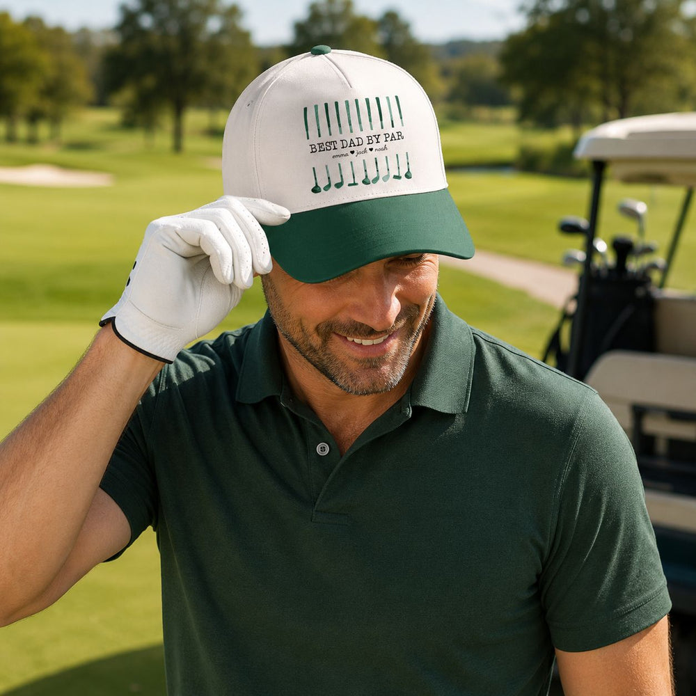 Best Dad By Par Custom Name Golf Dad - Personalized Classic Cap