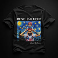 Best Dad Ever Van Gogh Art - Personalized Shirt
