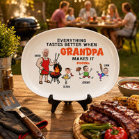 Everything Tastes Better When Grandpa Makes It - Personalized Platter