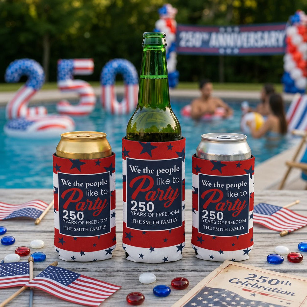 We The People Like To Party Patriotic - Personalized Can Cooler