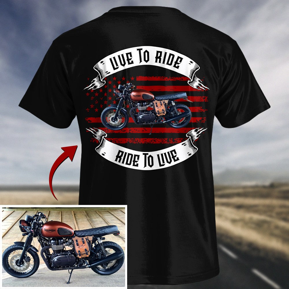 This Is How I Roll Personalized Upload Vehicle Photo For Biker New, Biker Gift,Motorcycle Gift, Motorbike Shirt, Motorcycle Photo Customized Demo