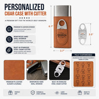 This Grandpa Belongs To Doodle Style - Personalized Cigar Case