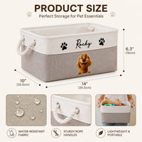 Custom Pets For Dog Lovers, Cat Lovers - Personalized Storage Basket | Cute Pet Lover Gift