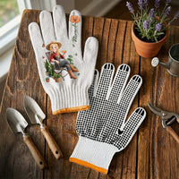 Personalized Birth Flower & Cute Character Gardening Gloves – Custom Gift For Mom & Grandma