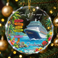 Custom Cruise Trip Christmas Ornament - Personalized Family Travel Gift
