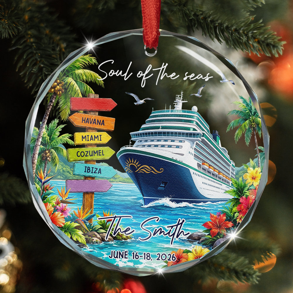 Custom Cruise Trip Christmas Ornament - Personalized Family Travel Gift