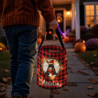 Personalized Initial Christmas Gift Bag with LED Light, Custom Name Holiday Sack