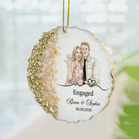 Custom Photo Wedding & Engagement – Personalized Resin Ornament