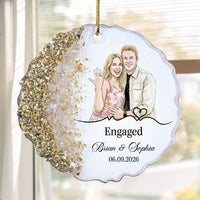 Custom Photo Wedding & Engagement – Personalized Resin Ornament