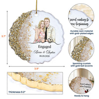 Custom Photo Wedding & Engagement – Personalized Resin Ornament