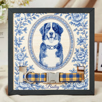 Custom Photo Memorial Pet Collar Holder Sign, Dog Memorial Gifts - Personalized Frame
