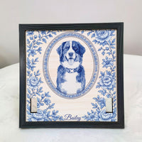 Custom Photo Memorial Pet Collar Holder Sign, Dog Memorial Gifts - Personalized Frame