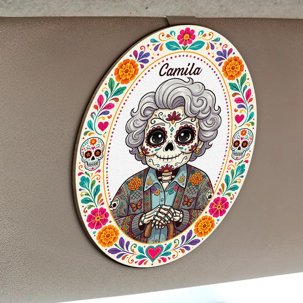 Custom Photo Day Of The Dead Ancestors Personalized Car Visor Clip