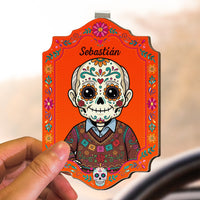 Custom Photo Day Of The Dead Ancestors Personalized Car Visor Clip