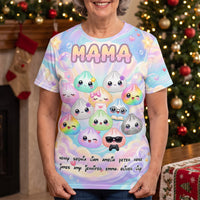Personalized Cute Dumpling Shirt - Custom Mom Grandma Gift with Kids Names T-Shirt