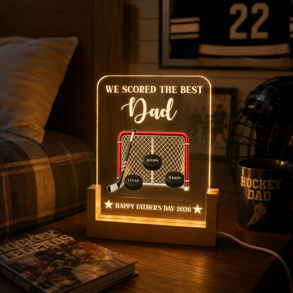 Hockey Dad We Scored The Best Dad Daddy - Personalized Night Light