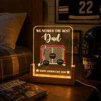 Hockey Dad We Scored The Best Dad Daddy - Personalized Night Light