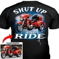 Motorcycle Lovers Custom Photo T-shirt Print - PSLV2DTS000003