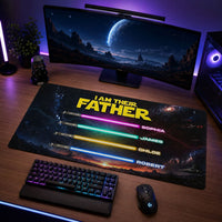 I Am Their Father Kids' Names - Personalized Desk Mat