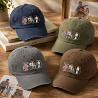 Father's Day Gift Custom Dad Portrait For Father, New Dad - Faceless Art - Personalized Cap | Meaningful Keepsake For First Father’s Day