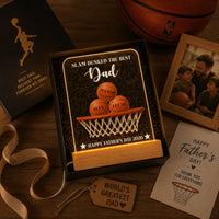 Basketball Dad Slam Dunked The Best Dad - Personalized Night Light