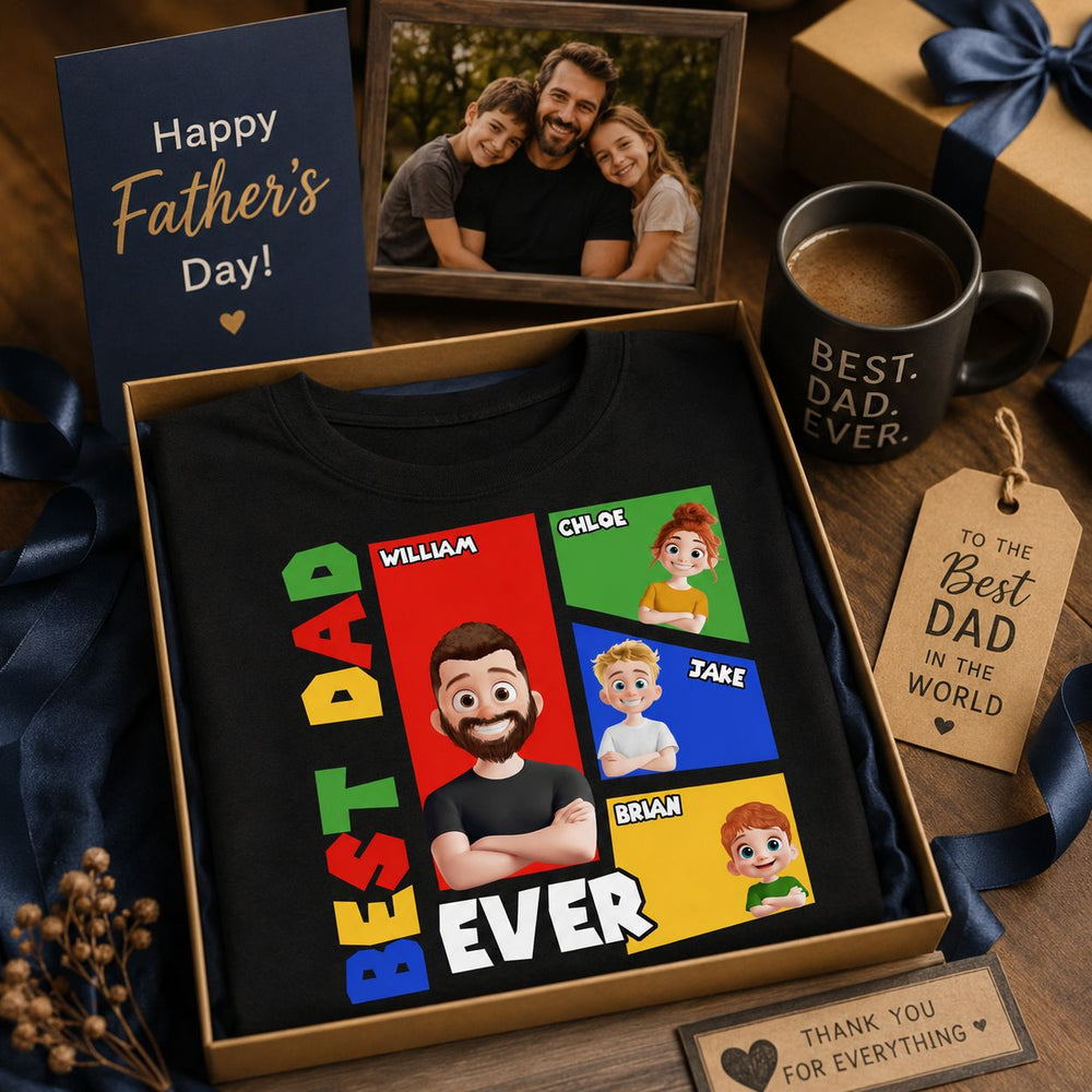 Best Dad Ever Arcade Theme - Personalized Shirt