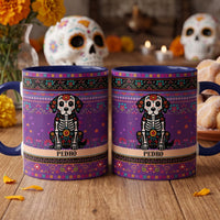 Day Of The Dead Dog Cat Pet Hispanic Mexican Flowers - Personalized Mug