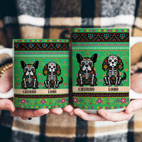 Day Of The Dead Dog Cat Pet Hispanic Mexican Flowers - Personalized Mug