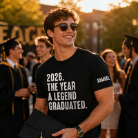 The Year A Legend Graduated - Personalized Shirt | Funny Graduation Gift