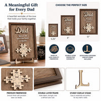 Dad You Are The Piece That Holds Us Together Father's Day Gift For Dad - Personalized Wooden Plaque | Meaningful Family Keepsake
