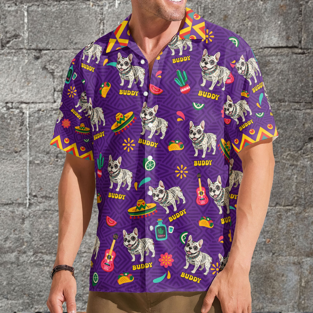 Dia De Los Muertos Custom Pet Photo Latinos Mexican - Personalized Hawaiian Shirt