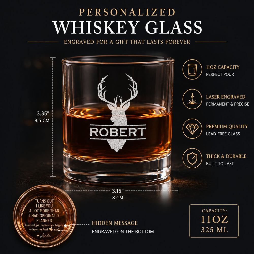 Turns Out I Like You More Than Planned - Personalized Whiskey Glass